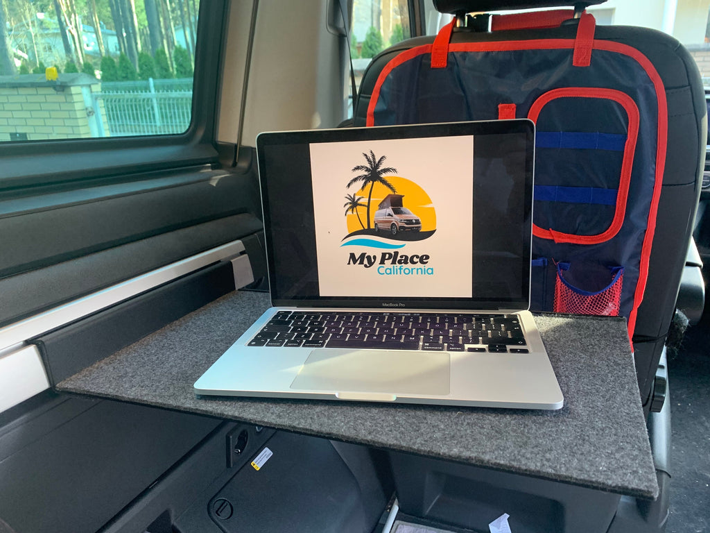 VW California configuration: shoe box, table, footrest, Multivan T5 T6 T6.1