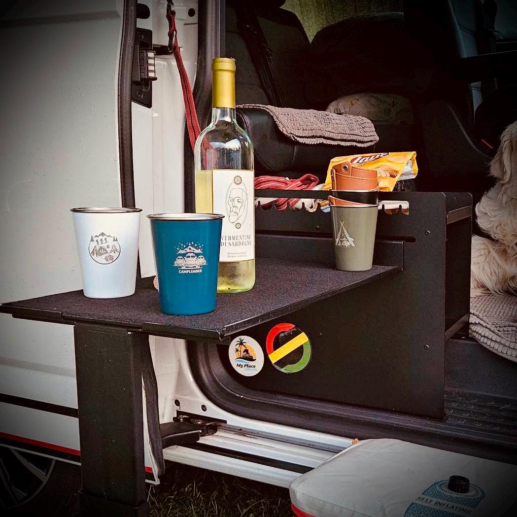 VW California configuration: shoe box, table, footrest, Multivan T5 T6 T6.1