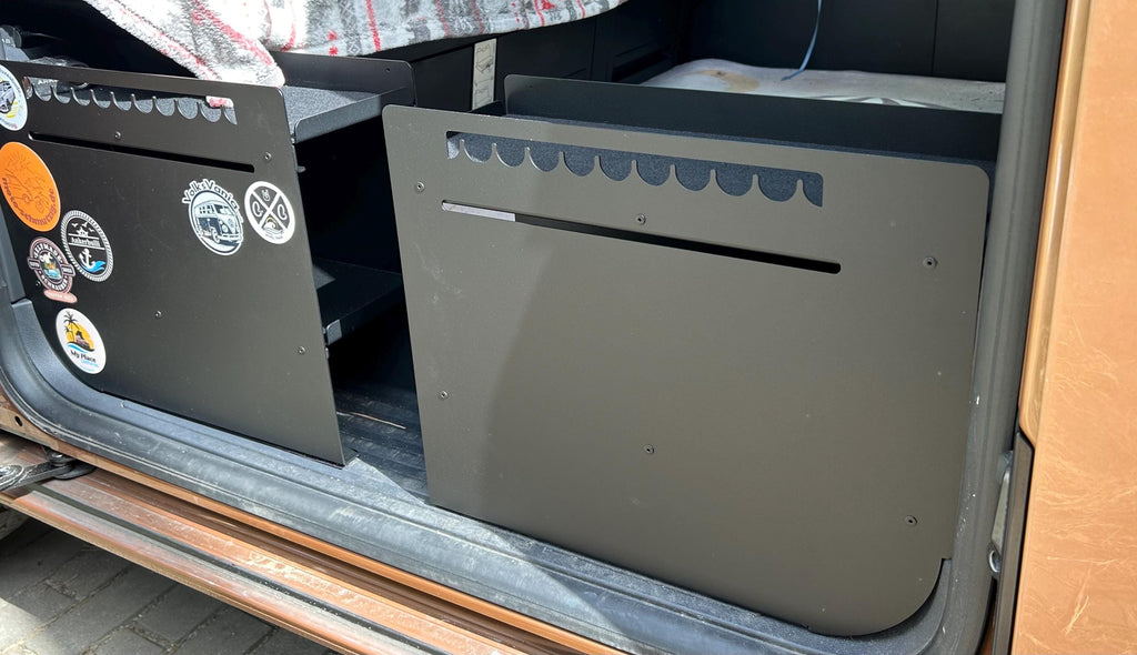 VW California shoe box: left sliding door, aluminum frame
